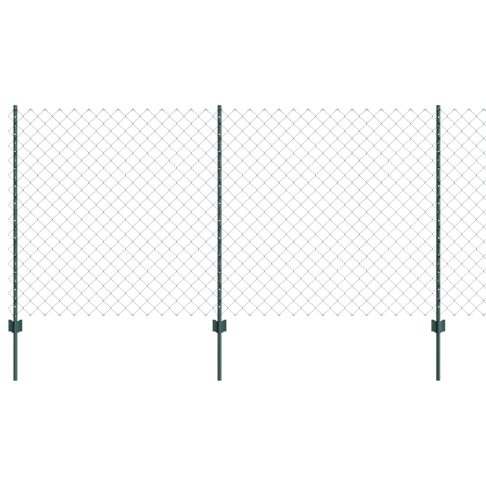 Vidaxxl-Zaun mit Pfosten grün 1,2 x 10 m aus Stahl und PVC