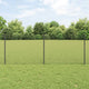 Vidaxl-Zaun mit Pfosten grau 0,8 x 10 m aus Stahl und PVC