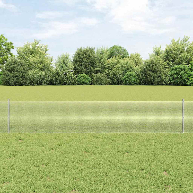 Vidaxxl Zaun mit Pfosten Silber 0,4 x 10 m Stahl