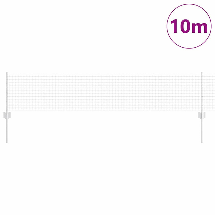 Vidaxxl Zaun mit Pfosten Silber 0,4 x 10 m Stahl