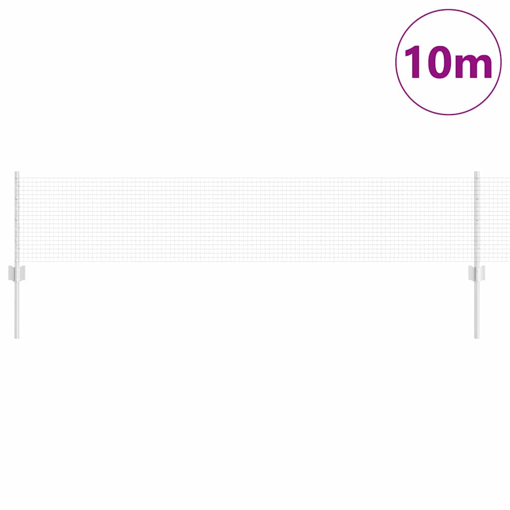 Vidaxxl Zaun mit Pfosten Silber 0,4 x 10 m Stahl