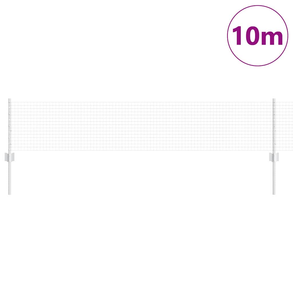 Vidaxxl Zaun mit Pfosten Silber 0,4 x 10 m Stahl