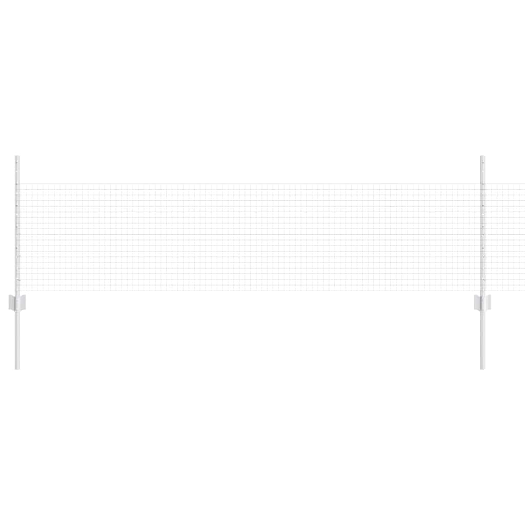 Vidaxxl Zaun mit Pfosten Silber 0,5 x 10 m Stahl