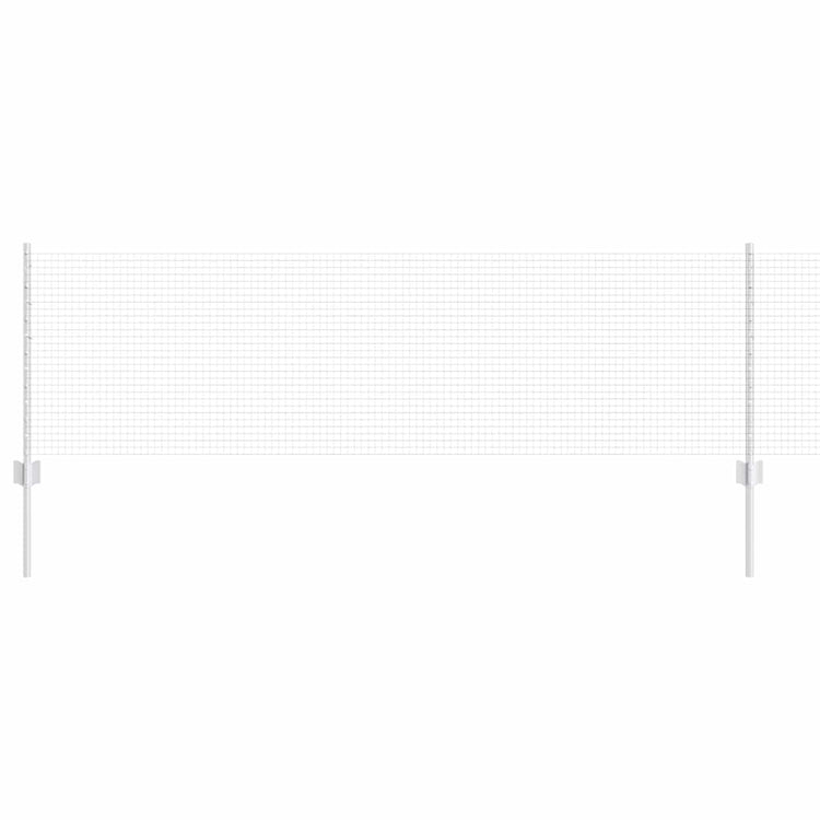 Vidaxxl Zaun mit Pfosten Silber 0,6 x 10 m Stahl