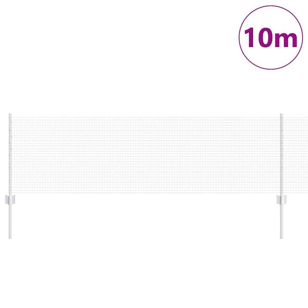 Vidaxxl Zaun mit Pfosten Silber 0,6 x 10 m Stahl