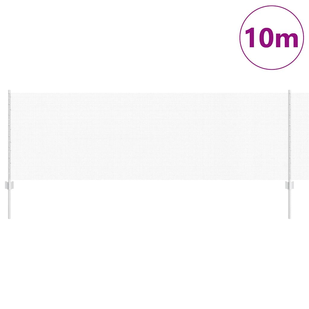 Vidaxxl Zaun mit Pfosten Silber 0,8 x 10 m Stahl