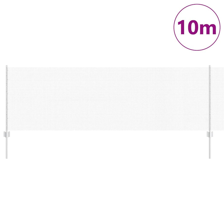 Vidaxxl Zaun mit Pfosten Silber 0,8 x 10 m Stahl