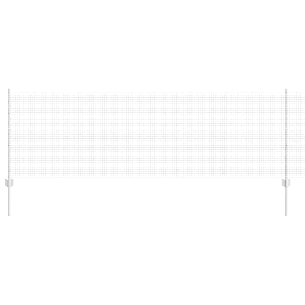 Vidaxxl Zaun mit Pfosten Silber 0,8 x 10 m Stahl