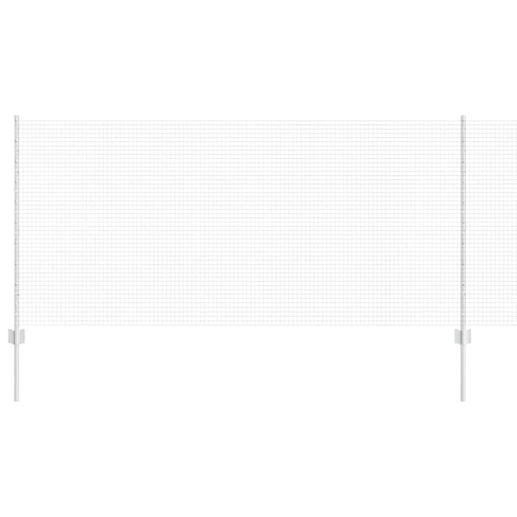 Vidaxxl Zaun mit Pfosten Silber 1 x 10 m Stahl