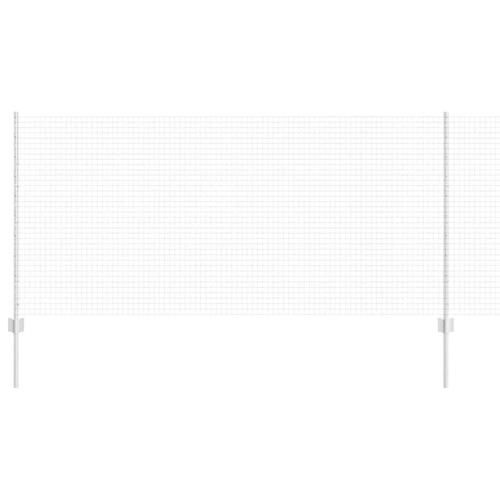 Vidaxxl Zaun mit Pfosten Silber 1 x 10 m Stahl