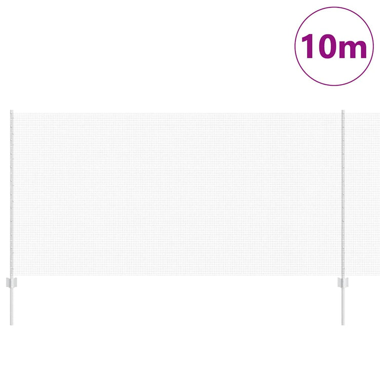Vidaxxl Zaun mit Pfosten Silber 1,2 x 10 m Stahl