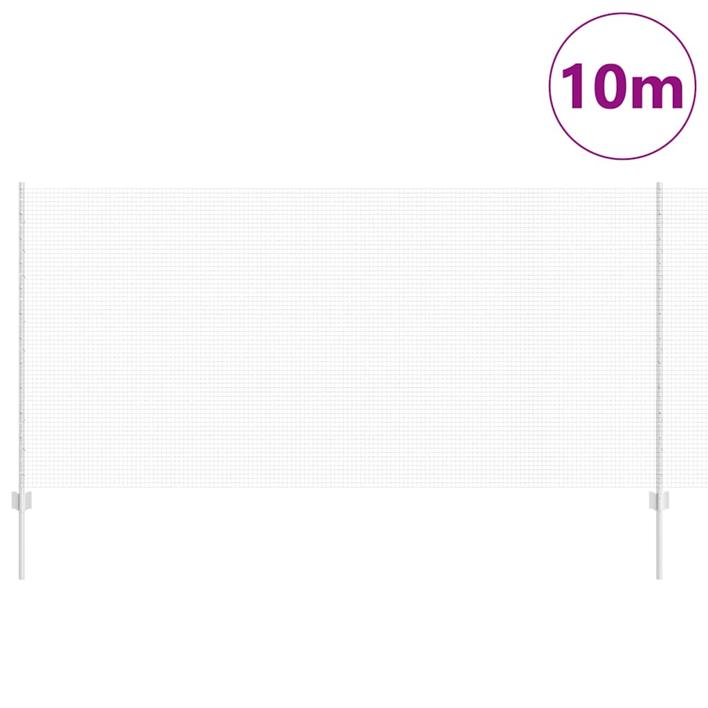 Vidaxxl Zaun mit Pfosten Silber 1,2 x 10 m Stahl
