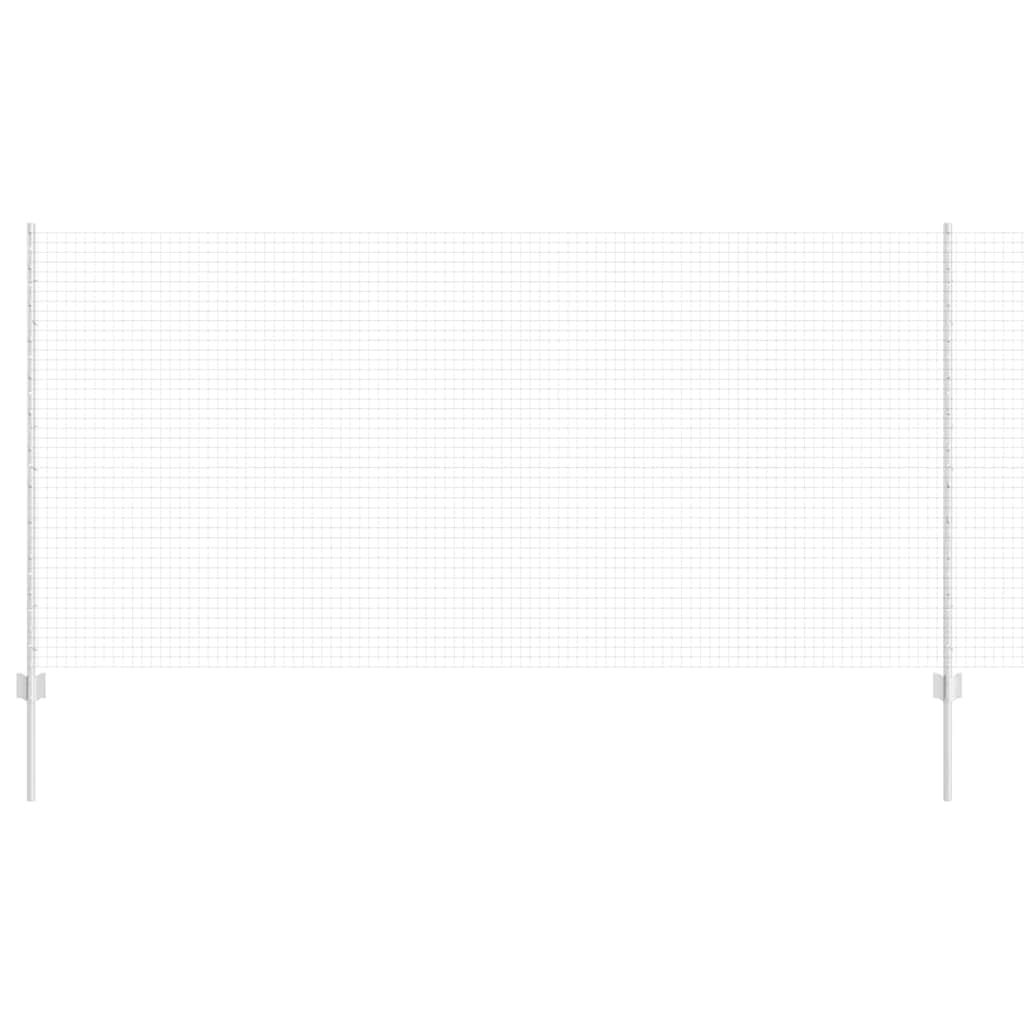 Vidaxxl Zaun mit Pfosten Silber 1,2 x 10 m Stahl
