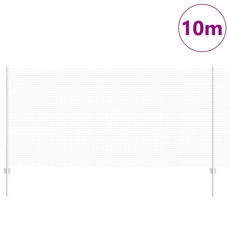 Vidaxxl Zaun mit Pfosten Silber 1,2 x 10 m Stahl