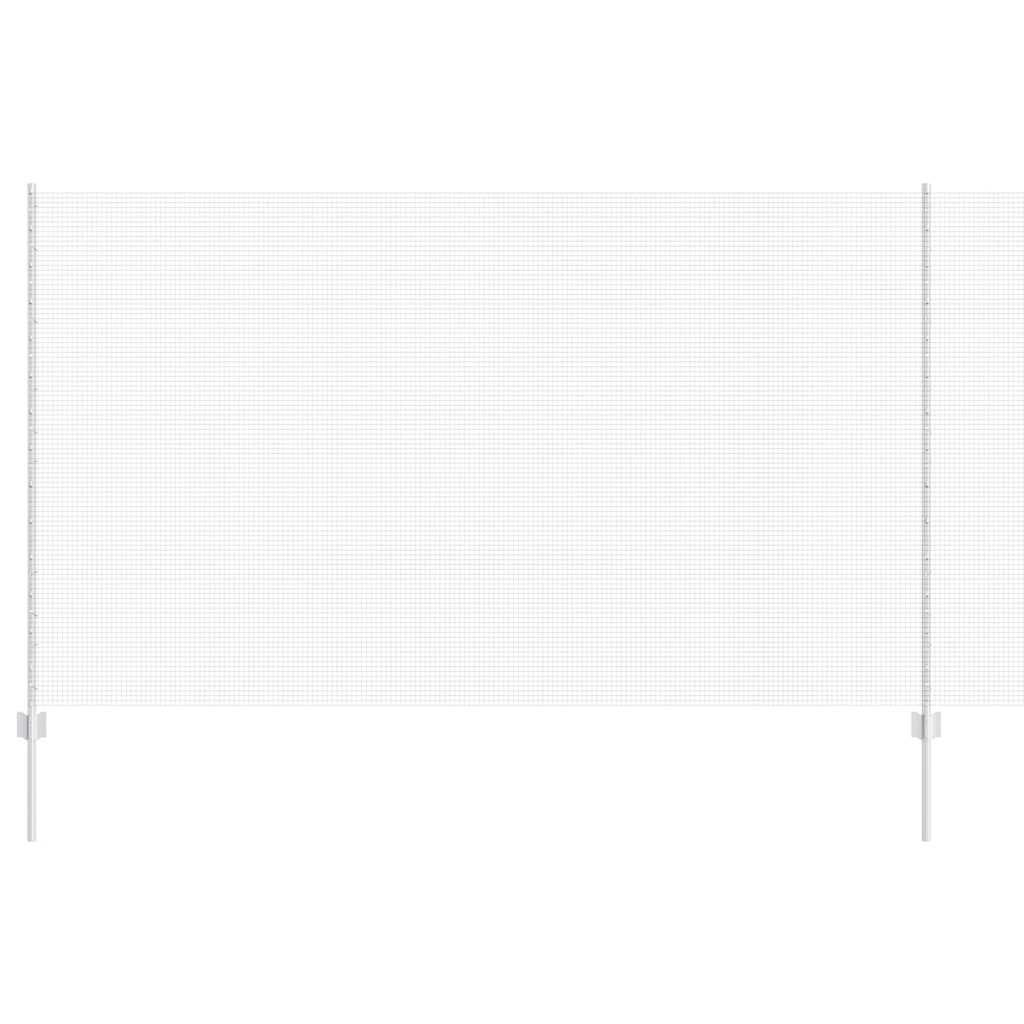 Vidaxxl Zaun mit Pfosten Silber 1,4 x 10 m Stahl