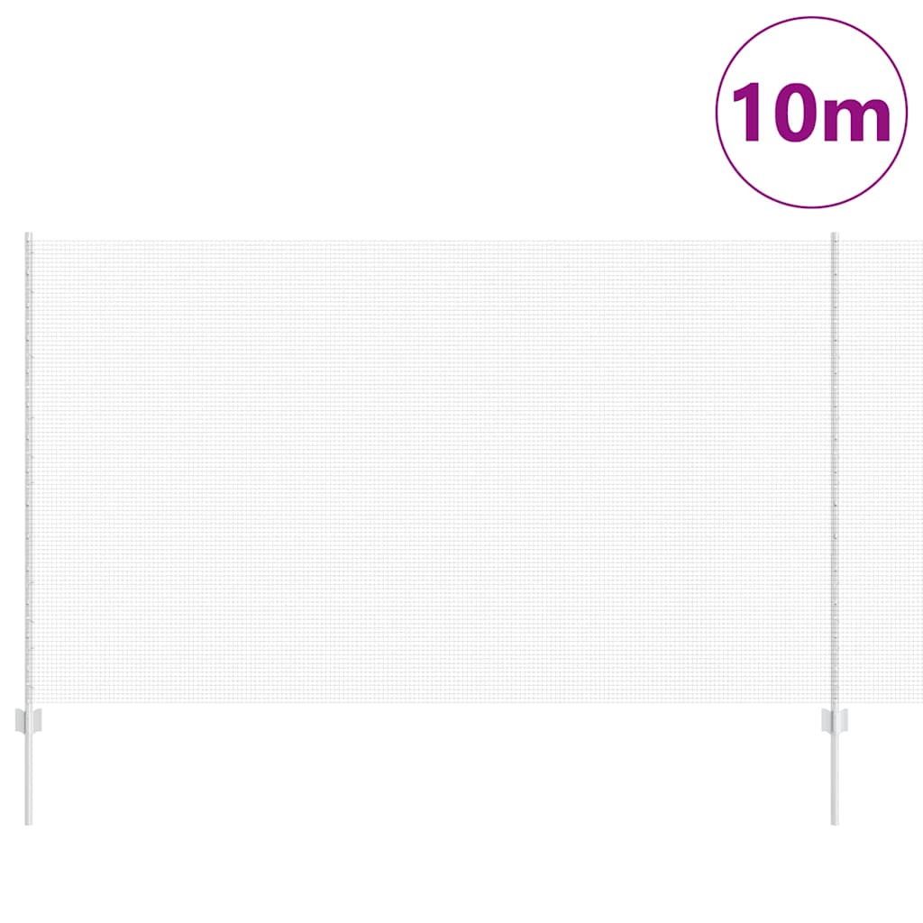 Vidaxxl Zaun mit Pfosten Silber 1,4 x 10 m Stahl