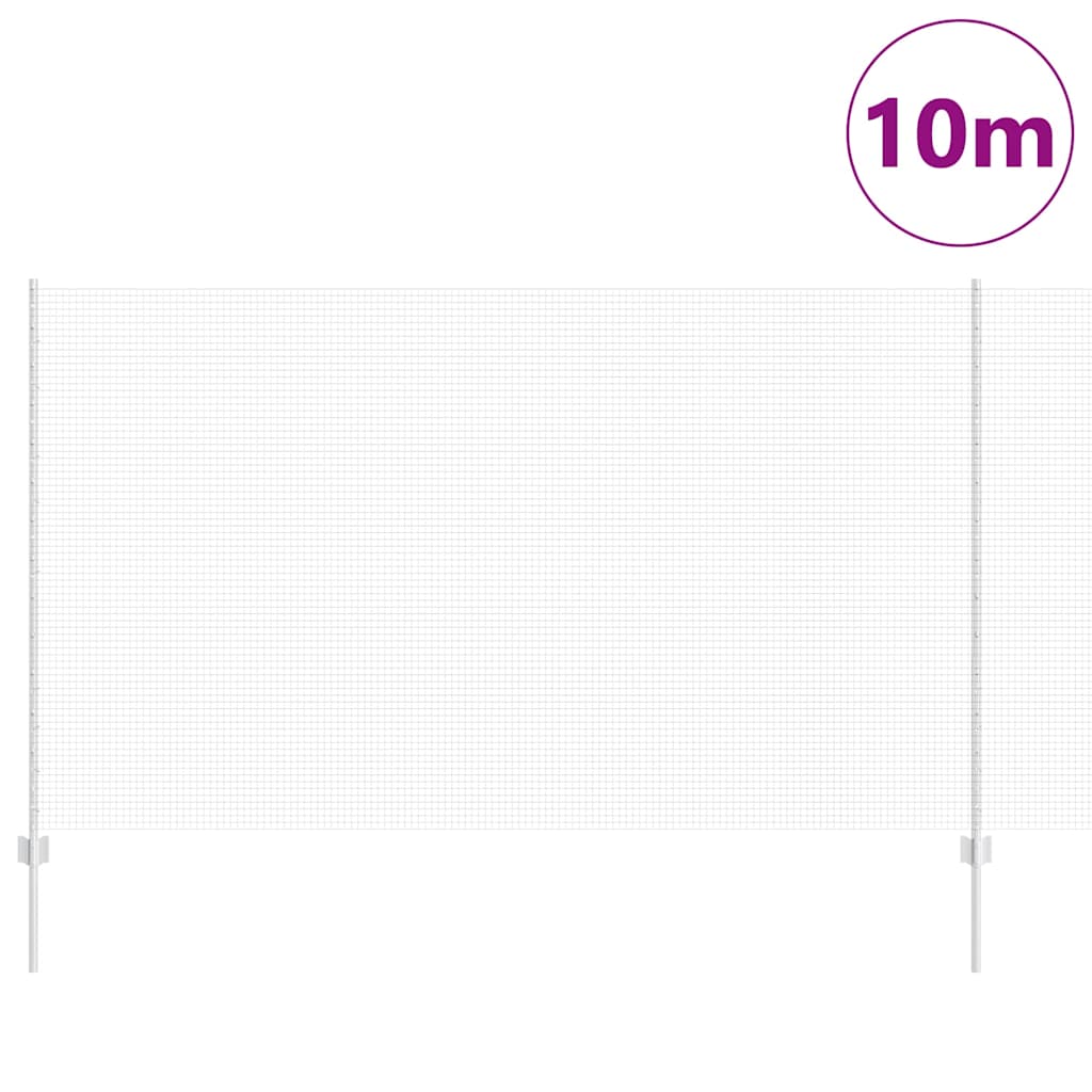 Vidaxxl Zaun mit Pfosten Silber 1,4 x 10 m Stahl