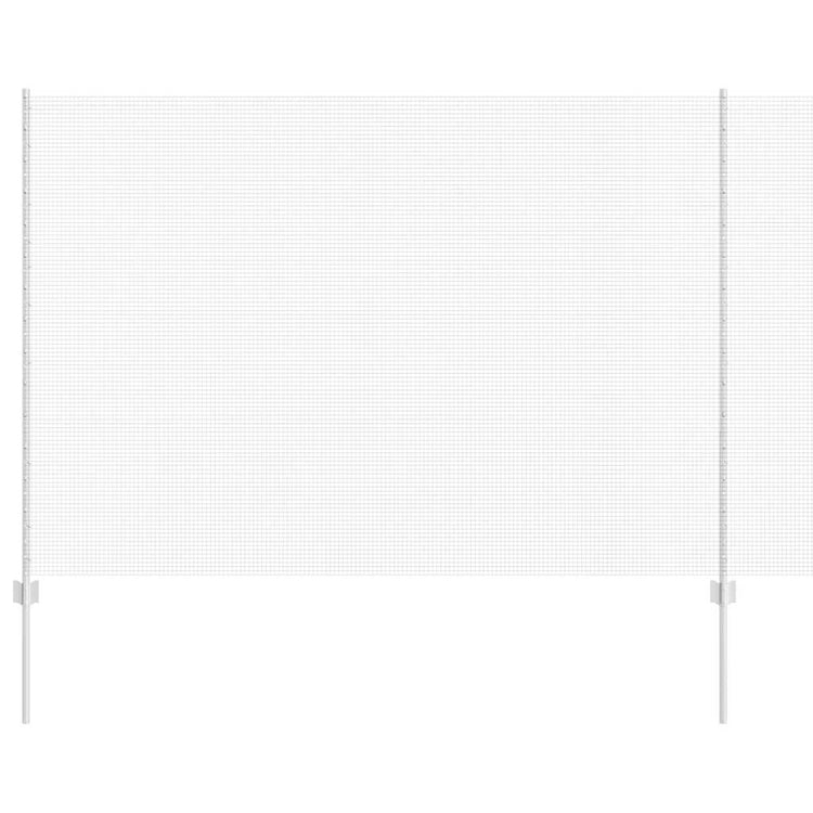 Vidaxl Zaun mit Pfosten Silber 1,5 x 10 m Stahl