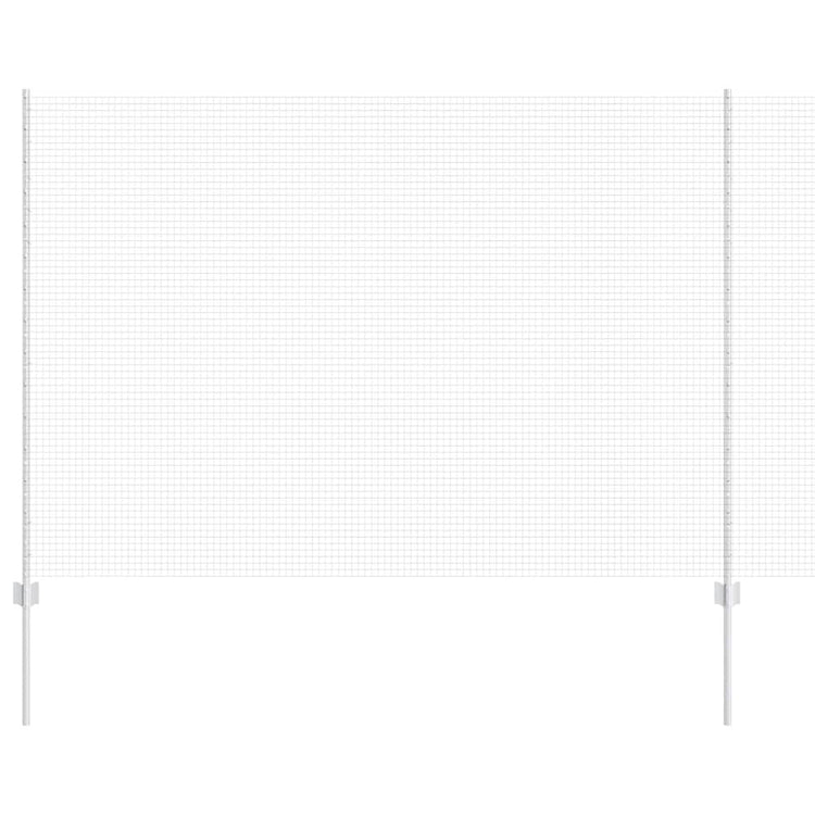Vidaxl Zaun mit Pfosten Silber 1,5 x 10 m Stahl