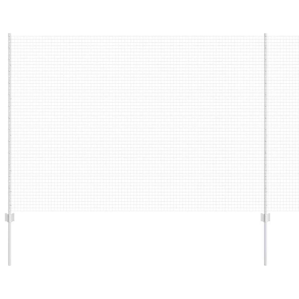 Vidaxl Zaun mit Pfosten Silber 1,5 x 10 m Stahl