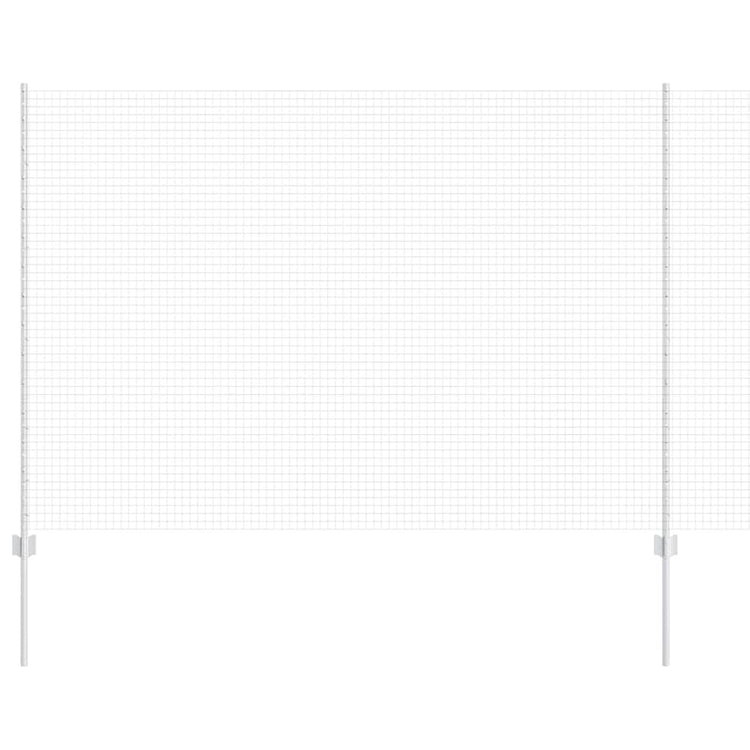 Vidaxl Zaun mit Pfosten Silber 1,5 x 10 m Stahl