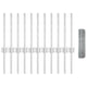 Vidaxxl Zaun mit Pfosten Silber 0,4 x 25 m Stahl