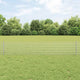 Vidaxxl Zaun mit Pfosten Silber 0,4 x 25 m Stahl