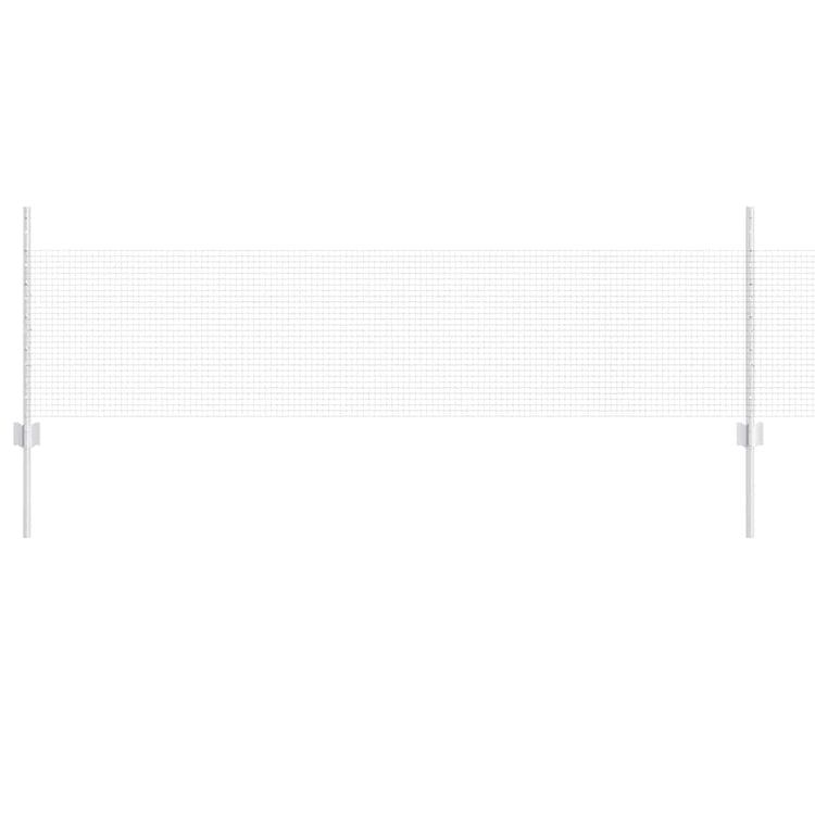Vidaxxl Zaun mit Pfosten Silber 0,5 x 25 m Stahl