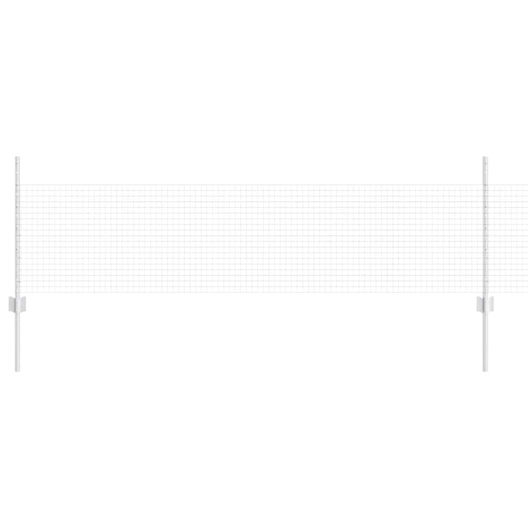 Vidaxxl Zaun mit Pfosten Silber 0,5 x 25 m Stahl