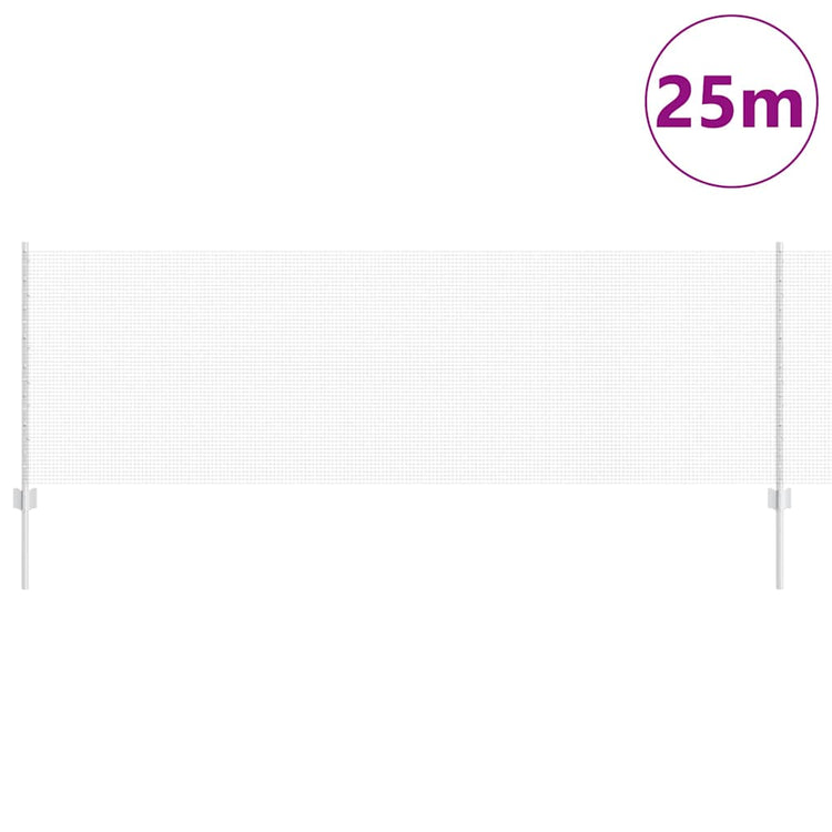 Vidaxxl Zaun mit Pfosten Silber 0,8 x 25 m Stahl