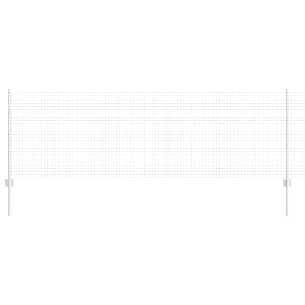 Vidaxxl Zaun mit Pfosten Silber 0,8 x 25 m Stahl