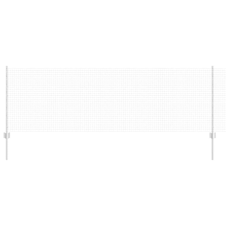 Vidaxxl Zaun mit Pfosten Silber 0,8 x 25 m Stahl