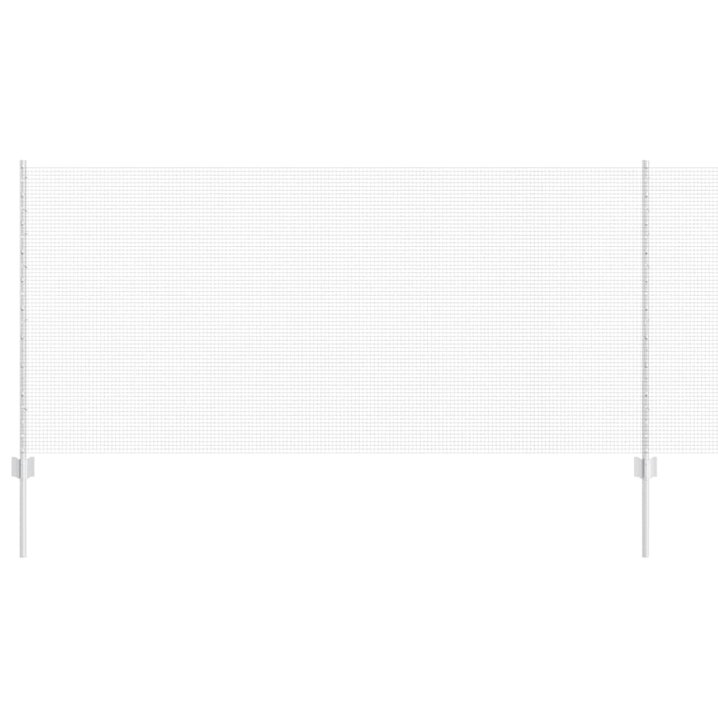 Vidaxxl Zaun mit Pfosten Silber 1 x 25 m Stahl
