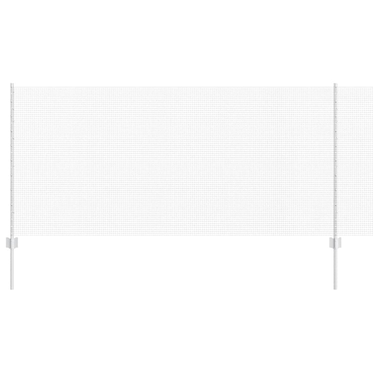 Vidaxxl Zaun mit Pfosten Silber 1 x 25 m Stahl