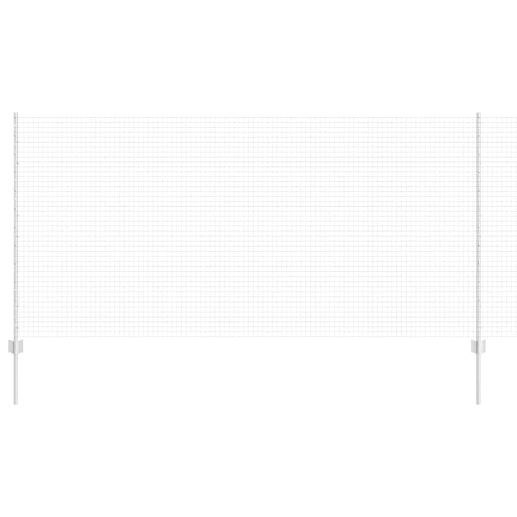 Vidaxxl Zaun mit Pfosten Silber 1,2 x 25 m Stahl