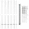 Vidaxxl Zaun mit Pfosten Silber 1,4 x 25 m Stahl