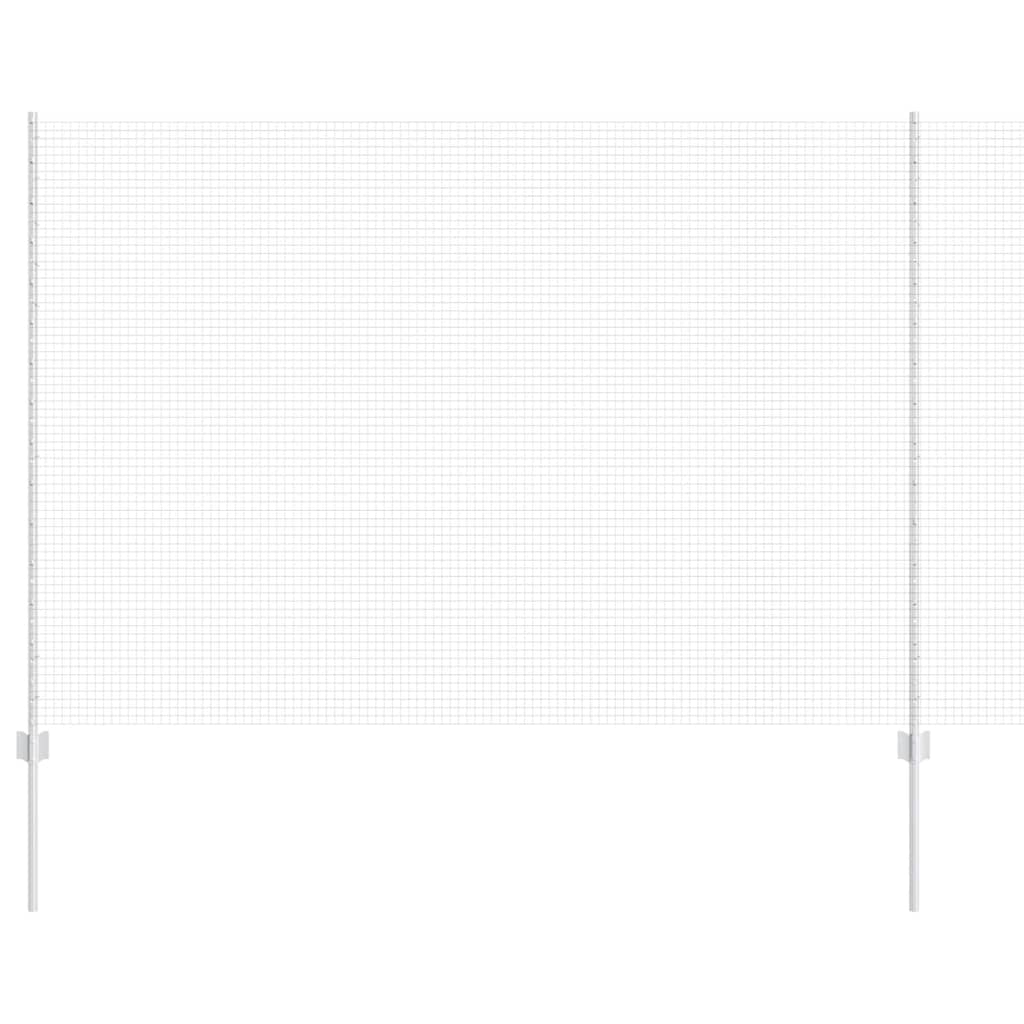 Vidaxxl-Zaun mit silbernem Pfosten 1,5 x 25 m aus Stahl