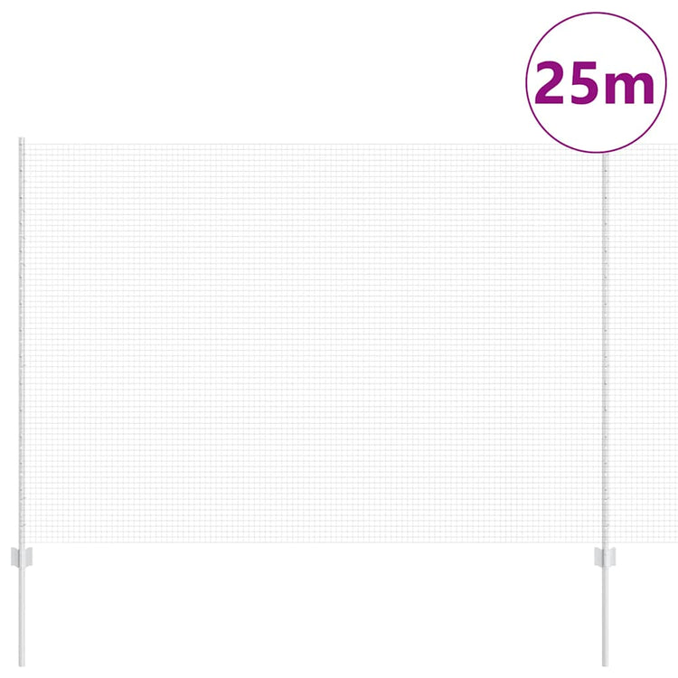 Vidaxxl-Zaun mit silbernem Pfosten 1,5 x 25 m aus Stahl