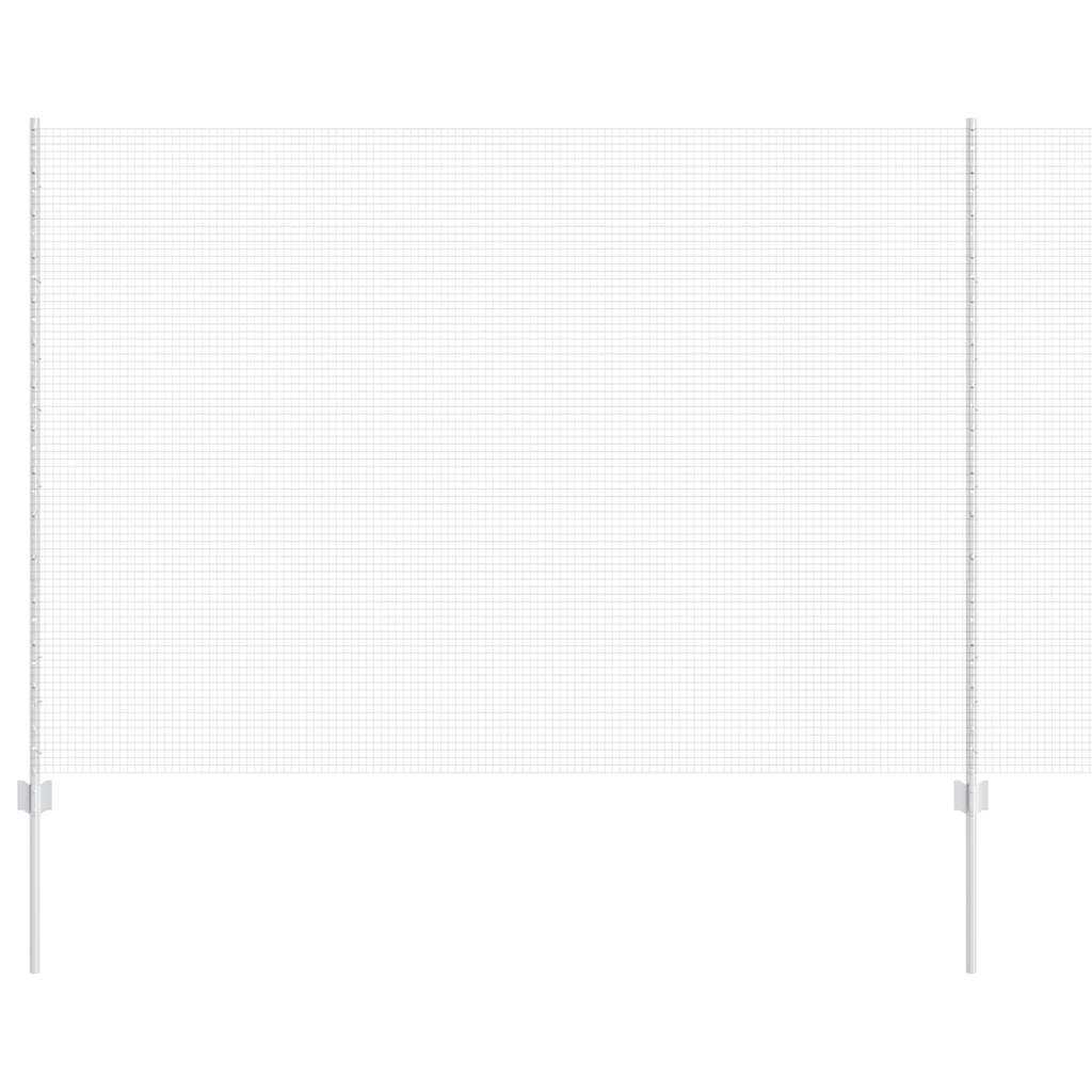 Vidaxl-Zaun mit silbernem Pfosten 1,6 x 25 m aus Stahl