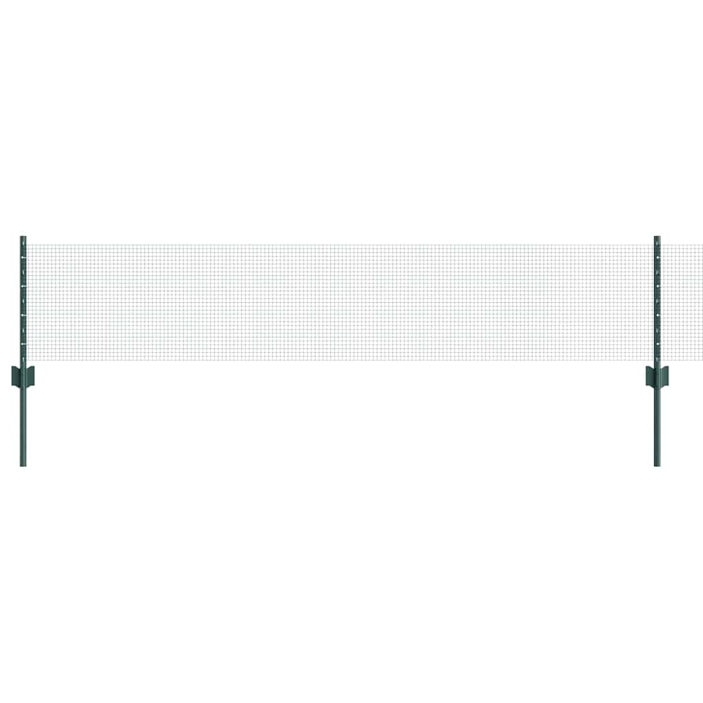 Vidaxxl-Zaun mit Pfosten grün 0,4 x 10 m aus Stahl und PVC
