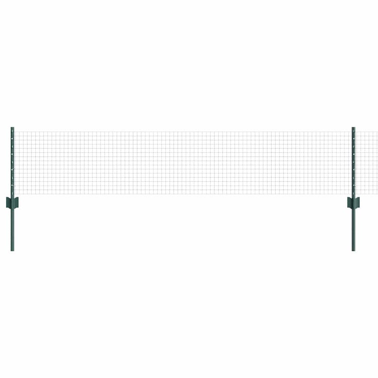 Vidaxxl-Zaun mit Pfosten grün 0,4 x 10 m aus Stahl und PVC
