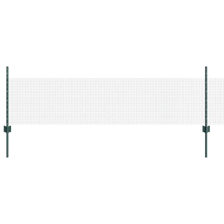 Vidaxxl Zaun mit Pfosten Grün 0,5 x 10 m Stahl