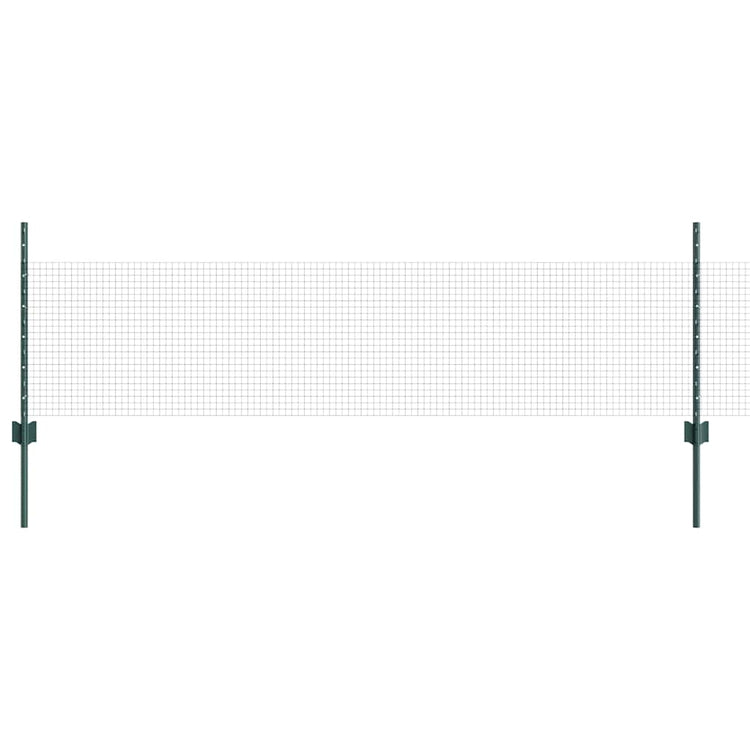 Vidaxxl Zaun mit Pfosten Grün 0,5 x 10 m Stahl