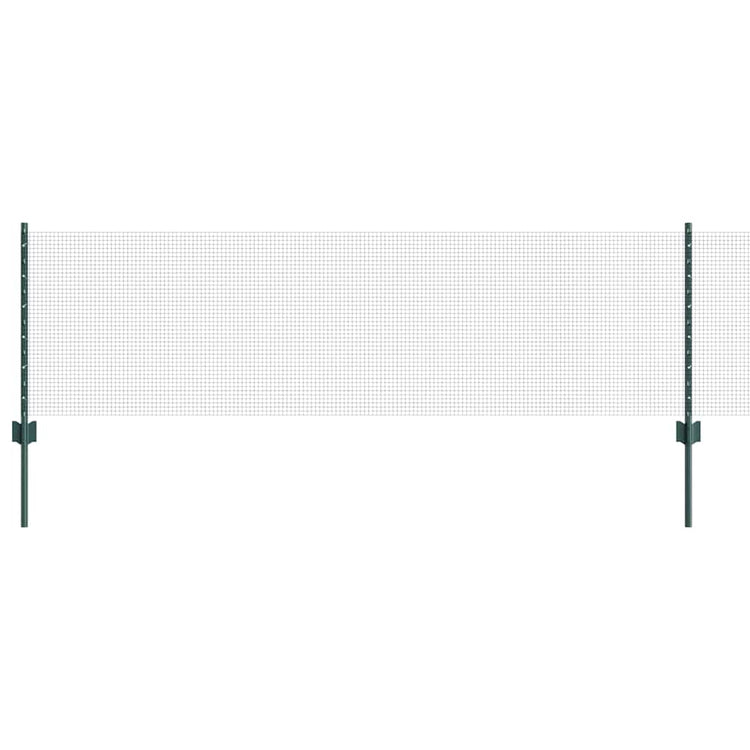 Vidaxxl-Zaun mit Pfosten grün 0,6 x 10 m aus Stahl und PVC