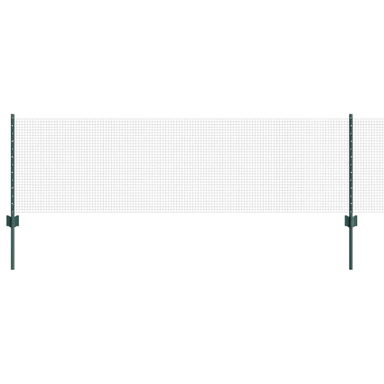 Vidaxxl-Zaun mit Pfosten grün 0,6 x 10 m aus Stahl und PVC