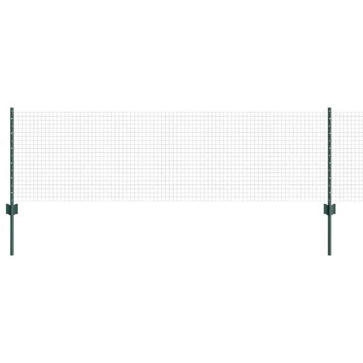Vidaxxl-Zaun mit Pfosten grün 0,6 x 10 m aus Stahl und PVC
