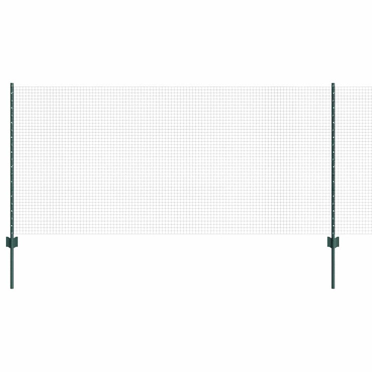 Vidaxxl Zaun mit Pfosten grün 1 x 10 m Stahl