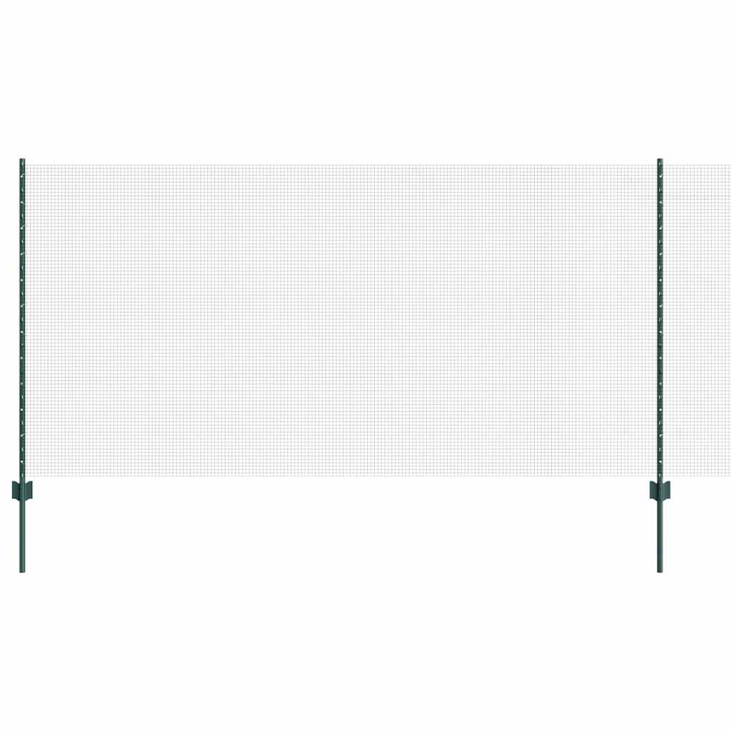 Vidaxxl-Zaun mit Pfosten grün 1,2 x 10 m aus Stahl und PVC