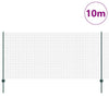 Vidaxxl-Zaun mit Pfosten grün 1,2 x 10 m aus Stahl und PVC