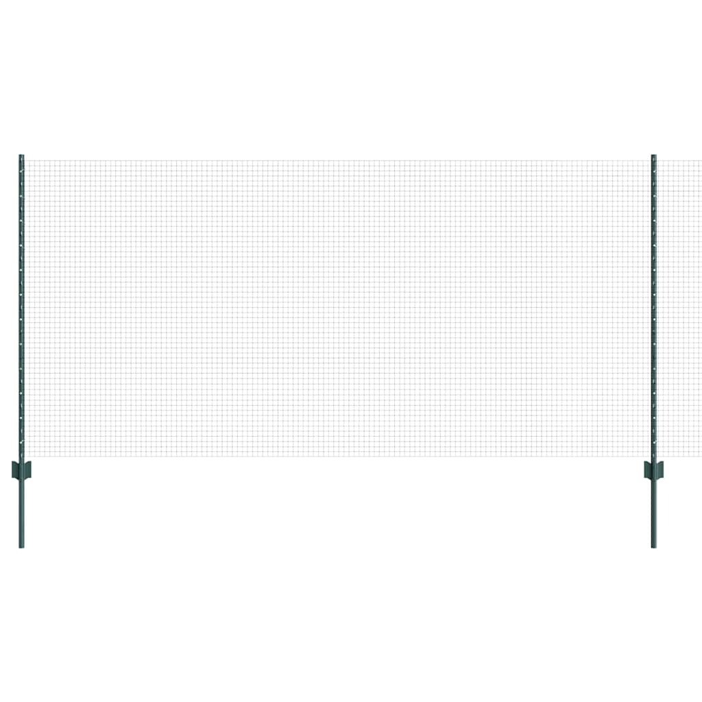 Vidaxxl-Zaun mit Pfosten grün 1,2 x 10 m aus Stahl und PVC